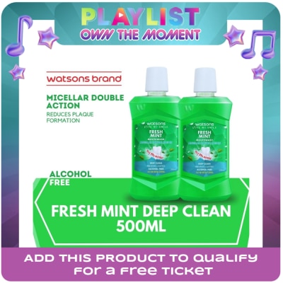 WATSONS - Fresh Mint Mouthwash 500ml