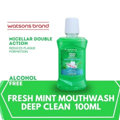 WATSONS Fresh Mint Mouthwash Deep Clean 100ml