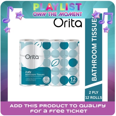 ORITA - 2-ply 12 Rolls Bathroom Tissue