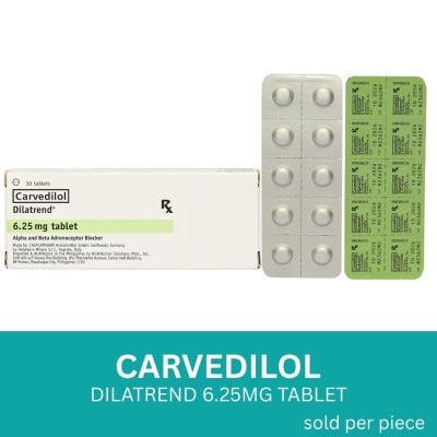 DILATREND - Carvedilol 6.25mg 1 Tablet [PRESCRIPTION REQUIRED]