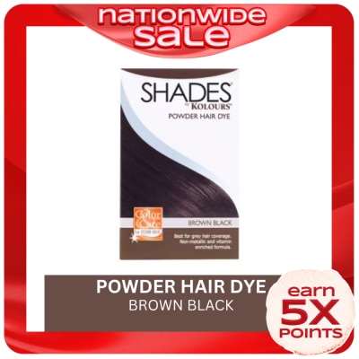 KOLOURS Shades Powder Hair Dye Brown Black  9g