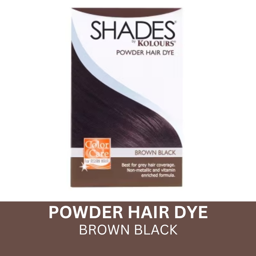 Shades Powder Hair Dye Brown Black  9g