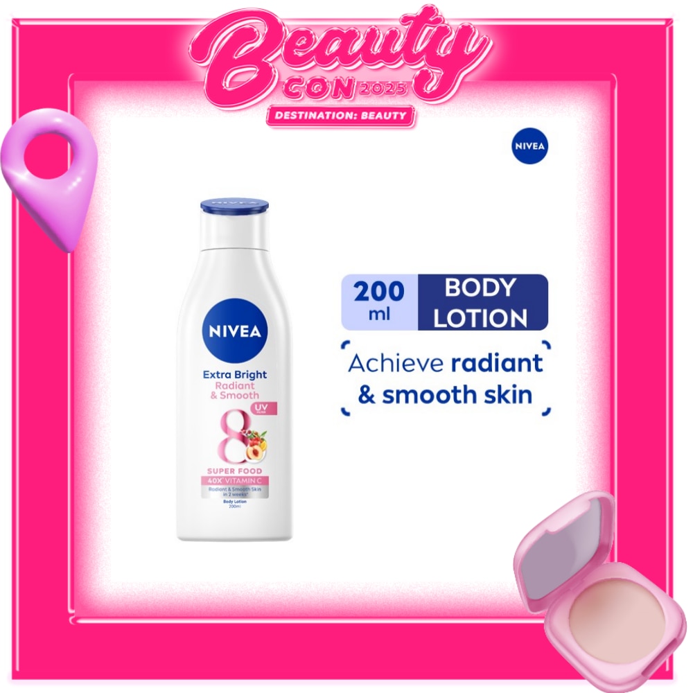 NIVEA Extra Bright Radiant & Smooth Lotion with UV Filter 200ml