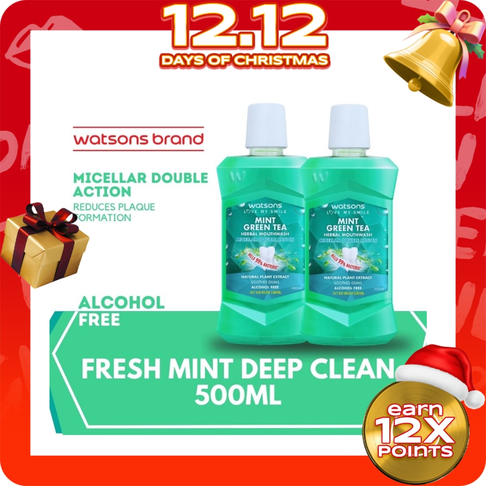 Mint Green Tea Herbal Mouthwash 500ml