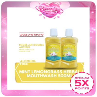 WATSONS - Mint Lemongrass Herbal Mouthwash 500ml