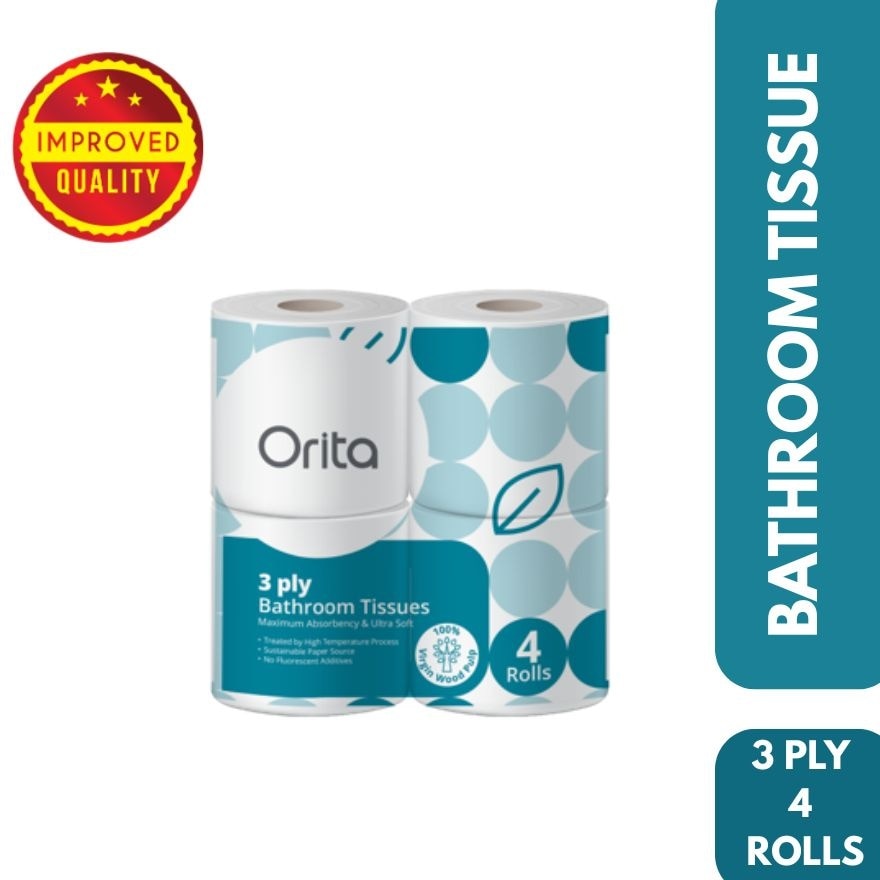 3-ply 4 Rolls Bathroom Tissue image