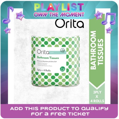 ORITA - 3-ply 4 Rolls Bathroom Tissue