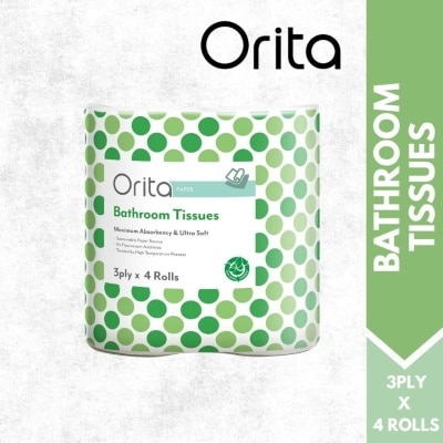 ORITA 3-ply 4 Rolls Bathroom Tissue