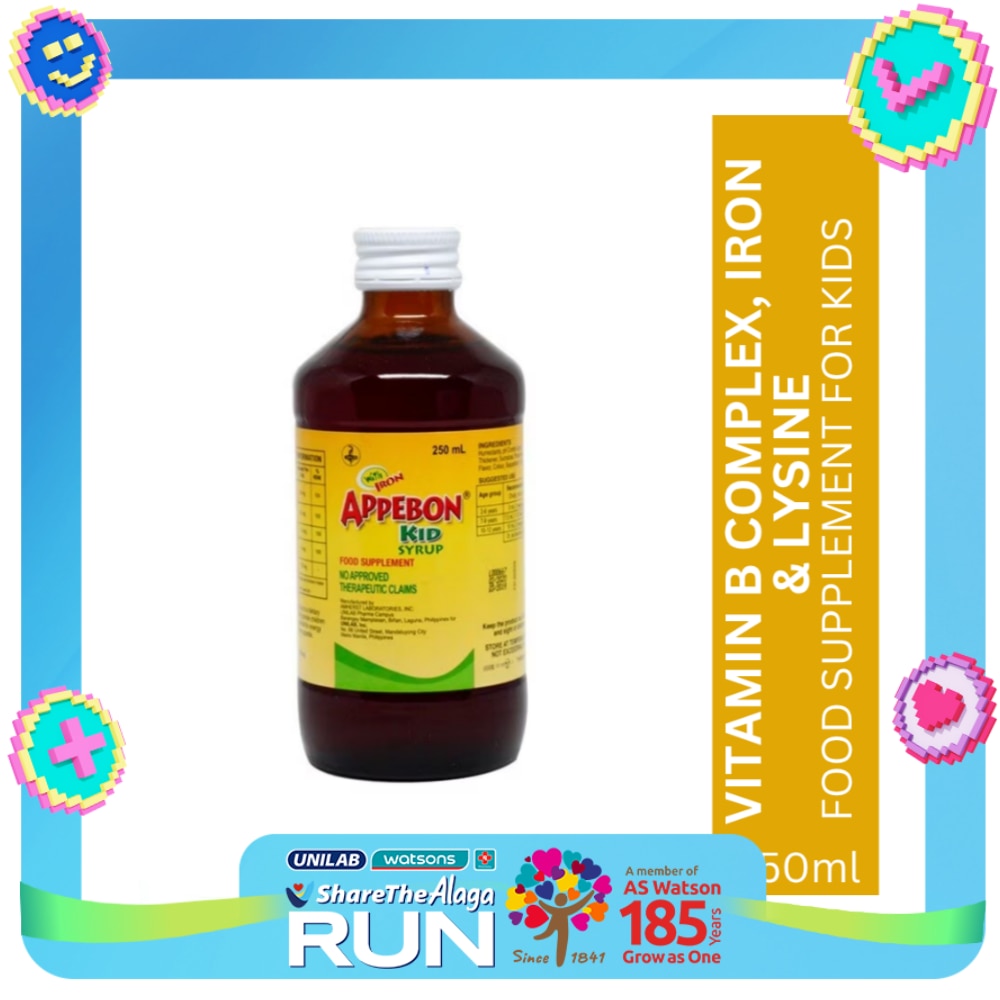 Vitamin B Complex; Iron; Lysine; Buclizine HCl Kids Syrup 250mL