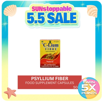 CLIUM - Psylium Capsule x 50 Capsules/Box