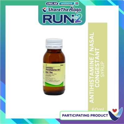 ALNIX Cetirizine dihydrochloride 5mg Phenylephrine hydrochloride 5mg Syrup 60 mL image