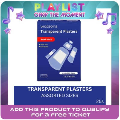 WATSONS - Transparent Plaster 25s Assorted Sizes