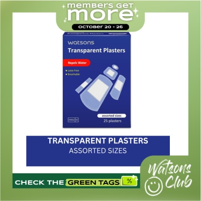 WATSONS Transparent Plaster 25s Assorted Sizes image