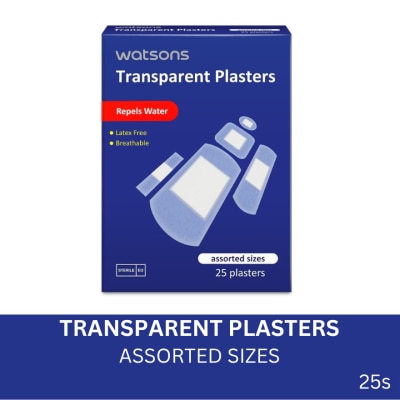 WATSONS Transparent Plaster 25s Assorted Sizes