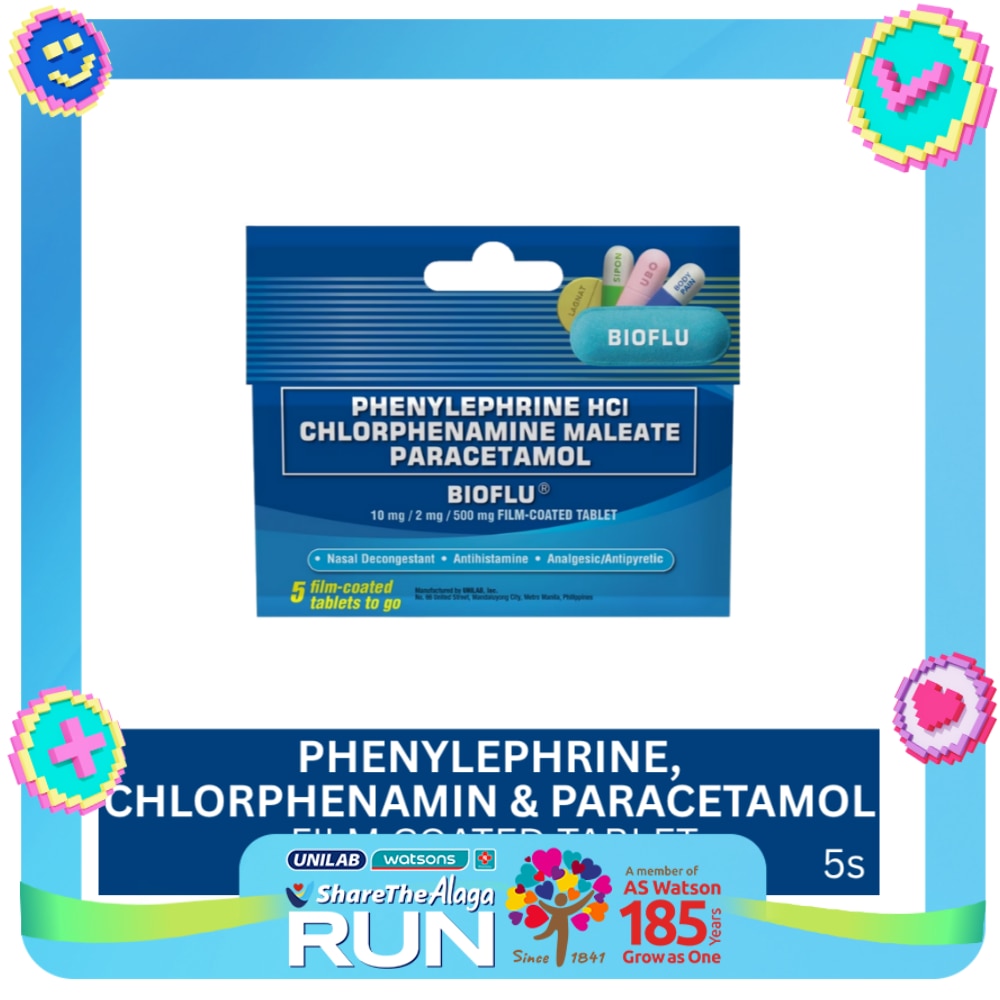 Bioflu Tablet 5s (Phenylephrine HCI + Chlorphenamine Maleate + Paracetamol)