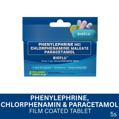 BIOFLU Bioflu Tablet 5s (Phenylephrine HCI + Chlorphenamine Maleate + Paracetamol)