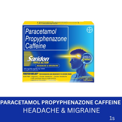 SARIDON SARIDON Saridon Triple Action Pain Relief Paracetamol Sold Per Piece