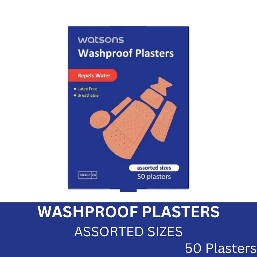 Washproof Plasters 50s Assorted Sizes