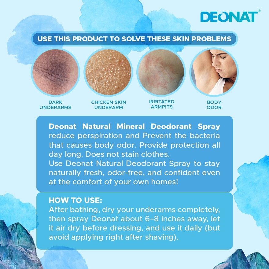 Natural Mineral Deodorant Spray 100ml