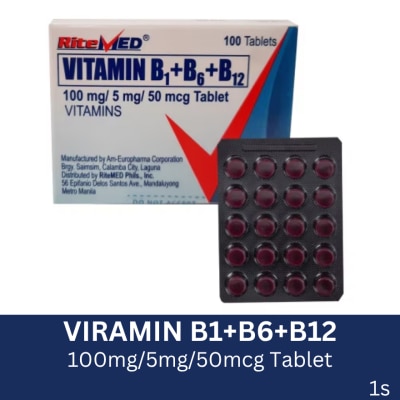 RITEMED Vitamin B1 + Vitamin B6 + Vitamin + B12 1 Tablet