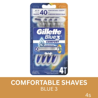 GILLETTE Blue 3 Blister Pack 4s
