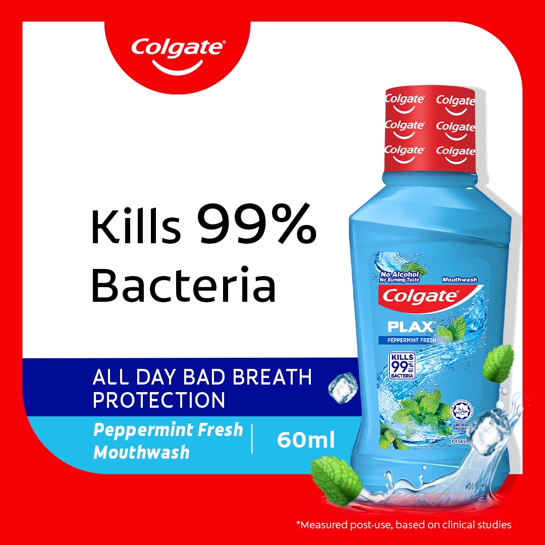 Plax Peppermint Fresh Mouthwash 60ml