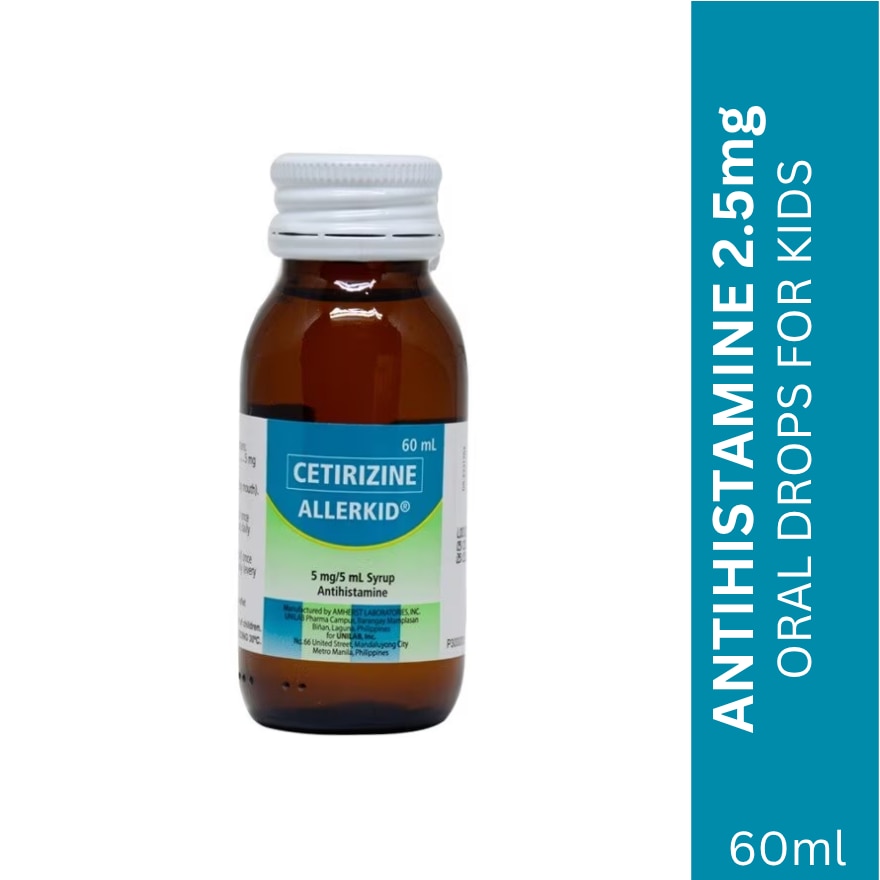 Cetirizine hydrochloride 5mg/5mL Syrup 60mL