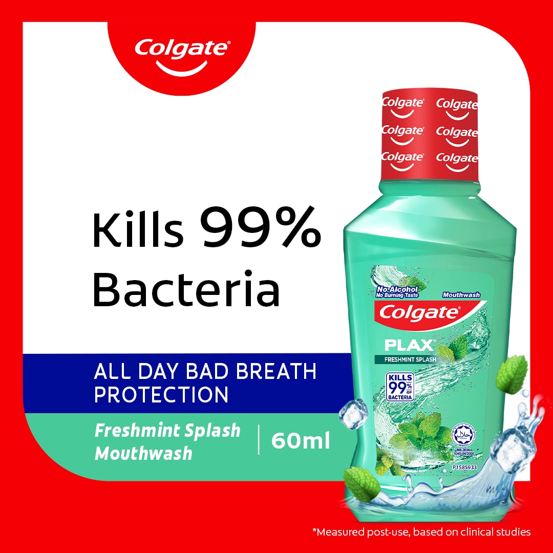 Plax Freshmint Splash Mouthwash 60ml