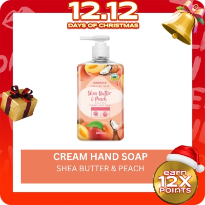 WATSONS Shea Butter and Peach Scented Cream Hand Wash 500ml