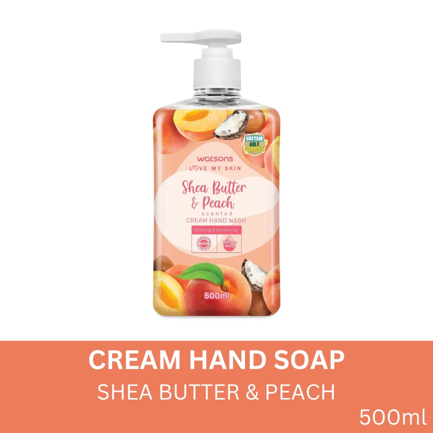 Shea Butter and Peach Scented Cream Hand Wash 500ml