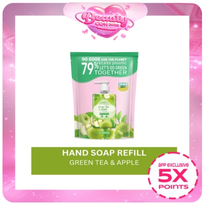 WATSONS - Green Tea and Apple Scented Hand Soap Refill 500ml