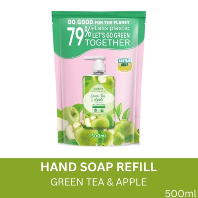 WATSONS - Green Tea and Apple Scented Hand Soap Refill 500ml