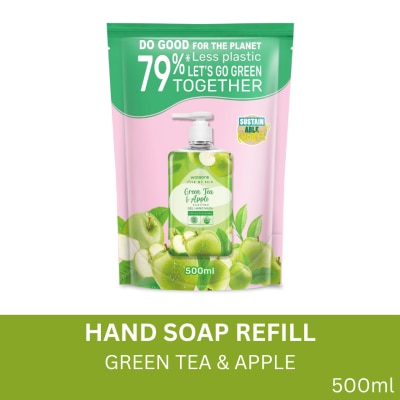 WATSONS Green Tea and Apple Scented Hand Soap Refill 500ml