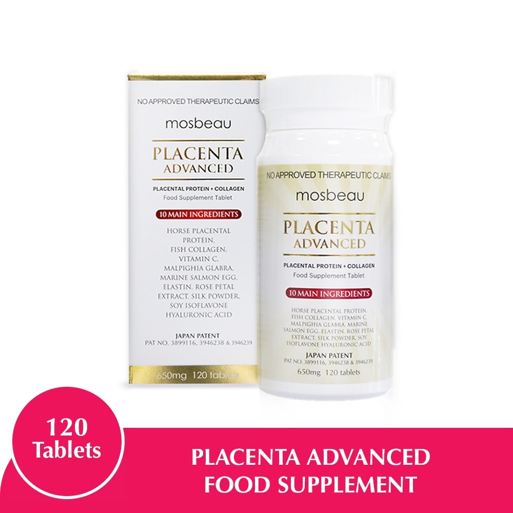 MOSBEAU Placenta White Advanced Tablet 650mg x120 Tablets