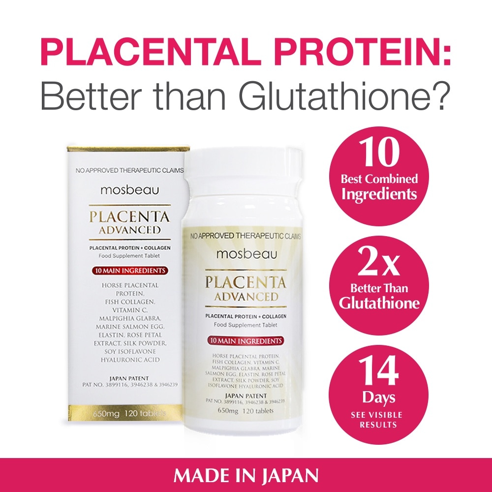 MOSBEAU Placenta White Advanced Tablet 650mg x120 Tablets