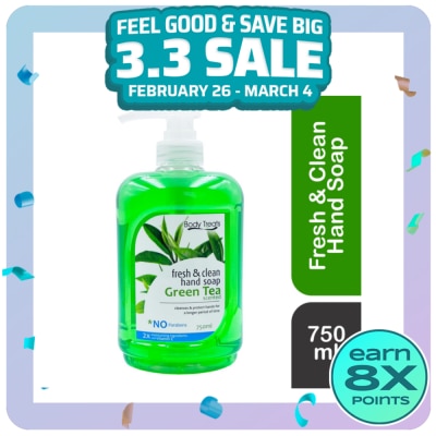 BODY TREATS Green Tea Hand Soap 750ml