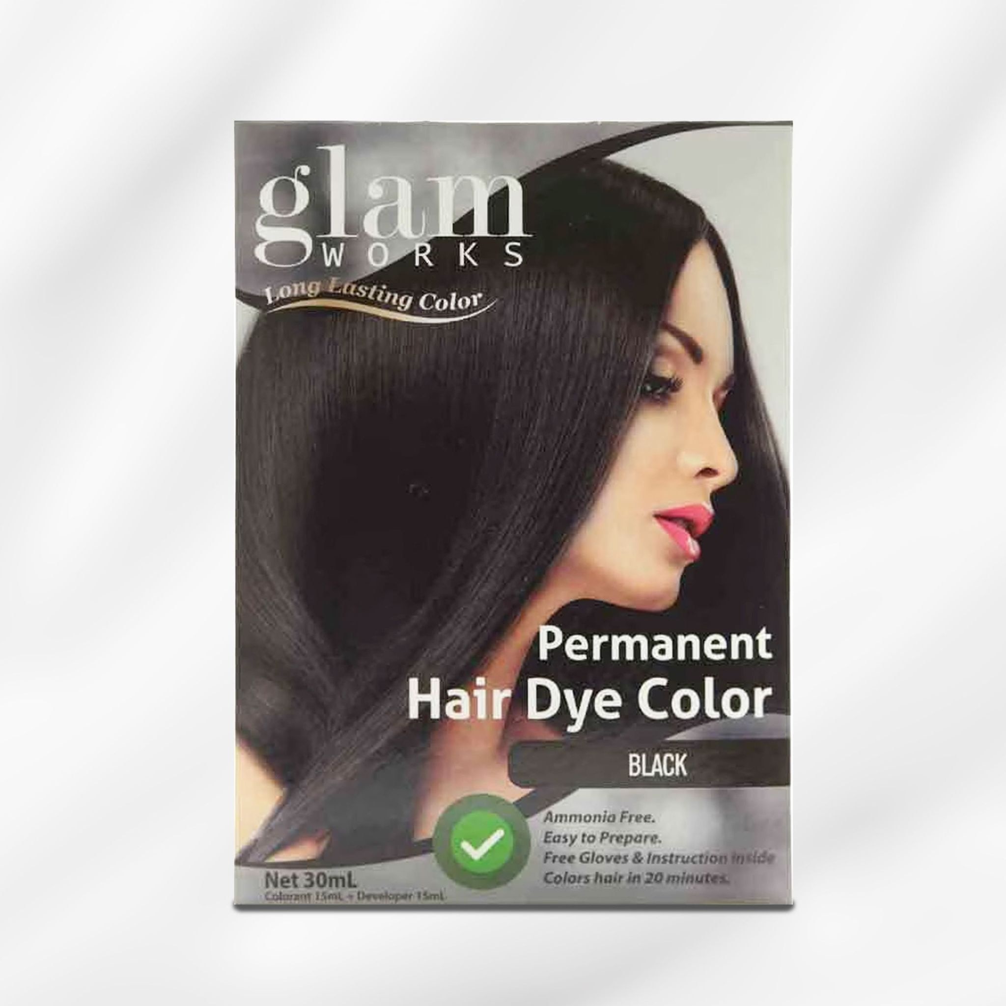Permanent Hair Dye Color Black 30mL