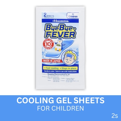 BYE BYE FEVER Cooling Gel Sheets for Children x 2 Sheets