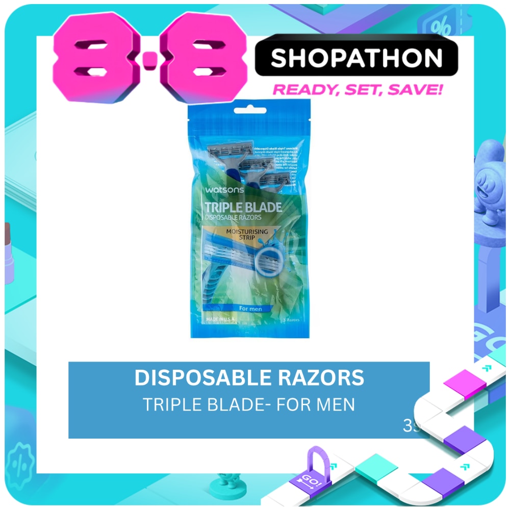 Triple Blade Disposable Razors For Men 3 Razors image
