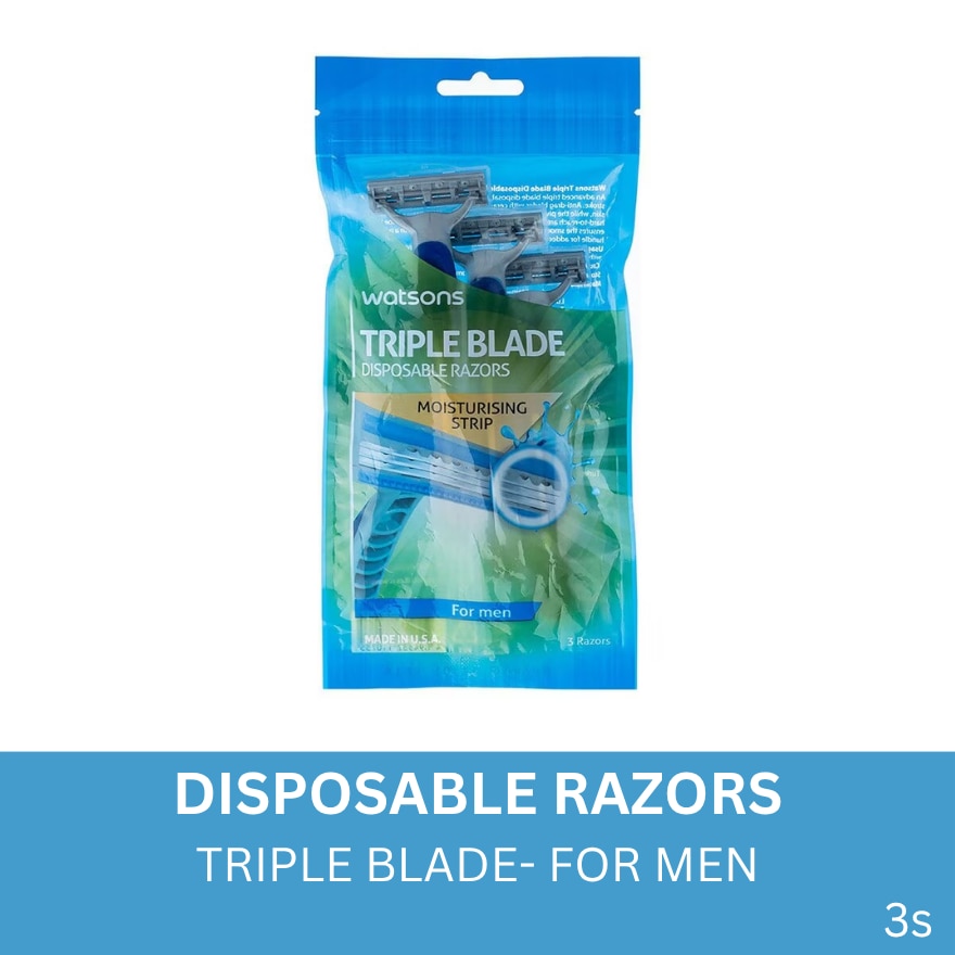 Triple Blade Disposable Razors For Men 3 Razors