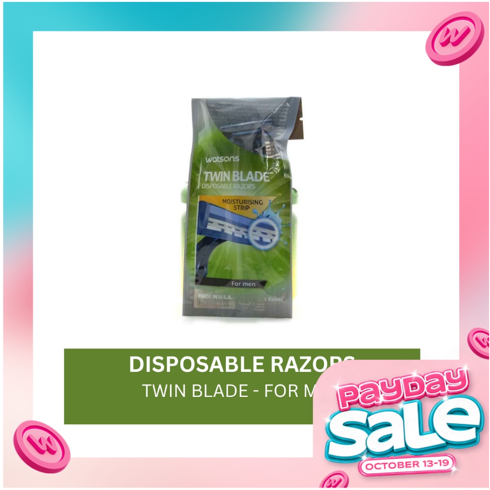 Twin Blade Disposable Razor for Men 2s image