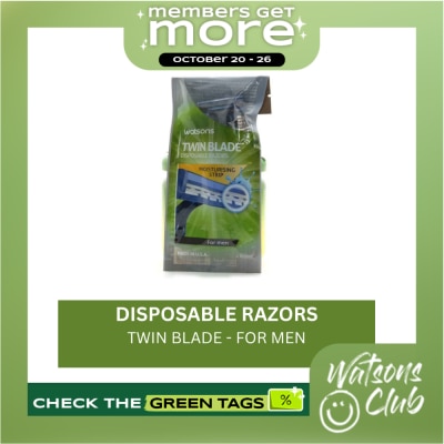 WATSONS Twin Blade Disposable Razor for Men 2s image