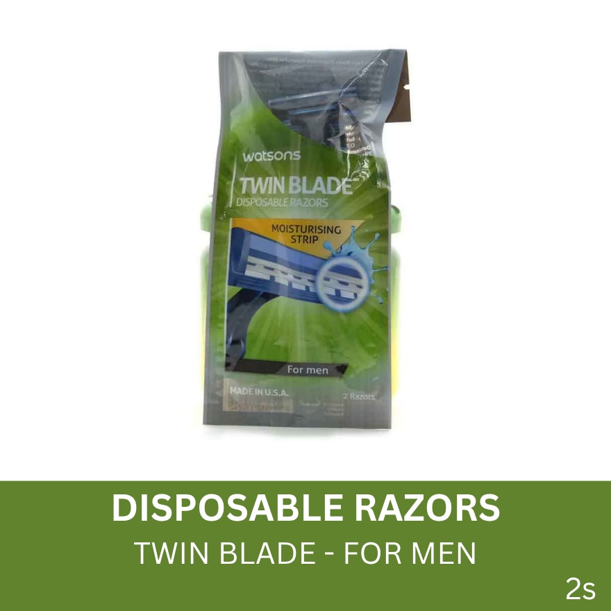 Twin Blade Disposable Razor for Men 2s