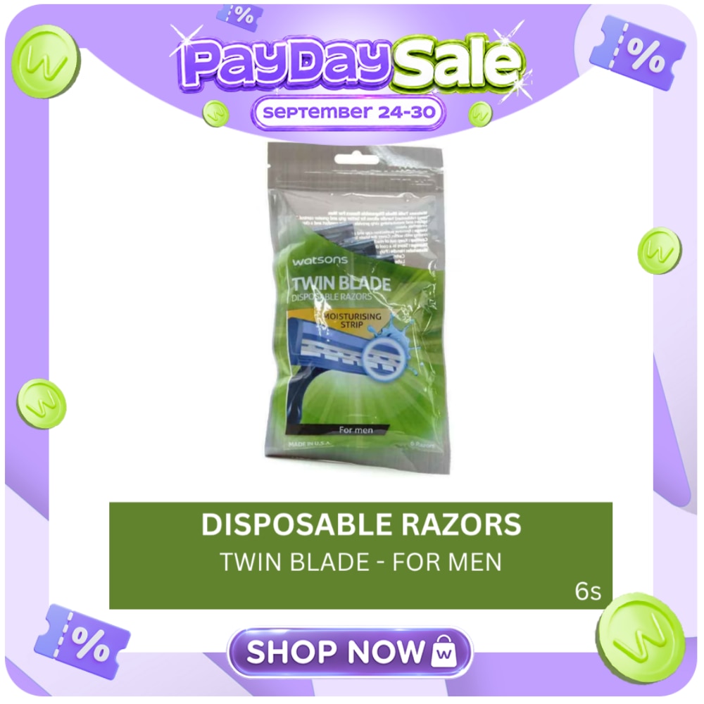 Twin Blade Disposable Razors for Men 6 Razors image