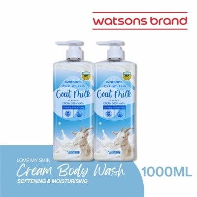WATSONS Goat Milk Scented Cream Body Wash 1000ml