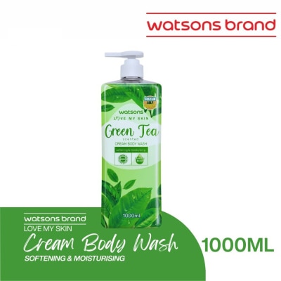 WATSONS - Green Tea Scented Cream Body Wash 1000ml