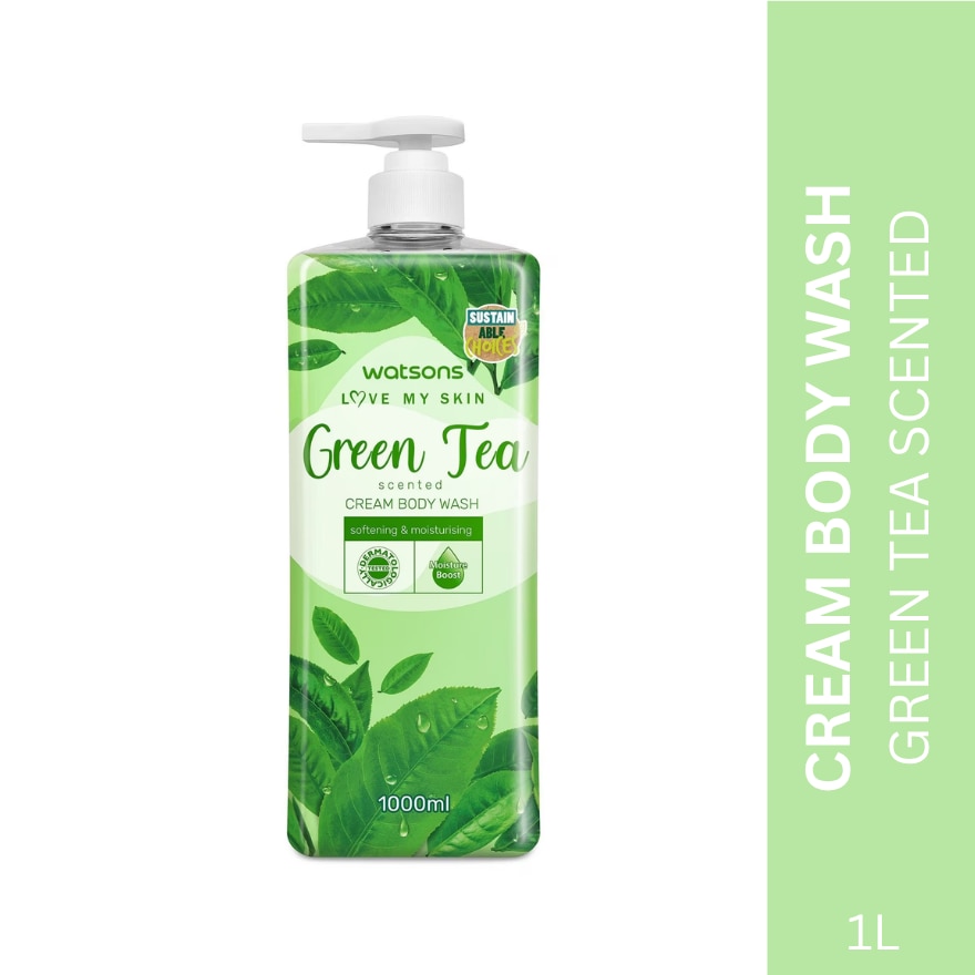 Green Tea Scented Cream Body Wash 1000ml