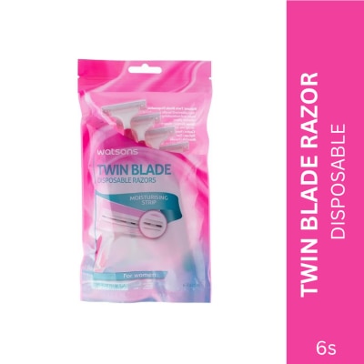 WATSONS Twin Blade Disposable Razors for Women 6 pieces