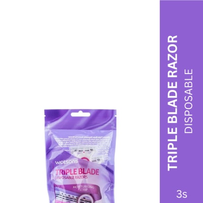 WATSONS Triple Blade Disposable Razors for Women 3 Pieces