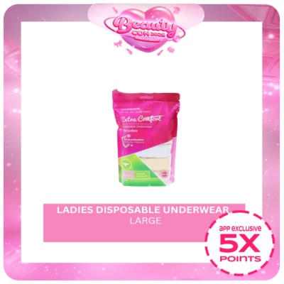 WATSONS - Disposable Underwear Pure Cotton Ladies Large 5s